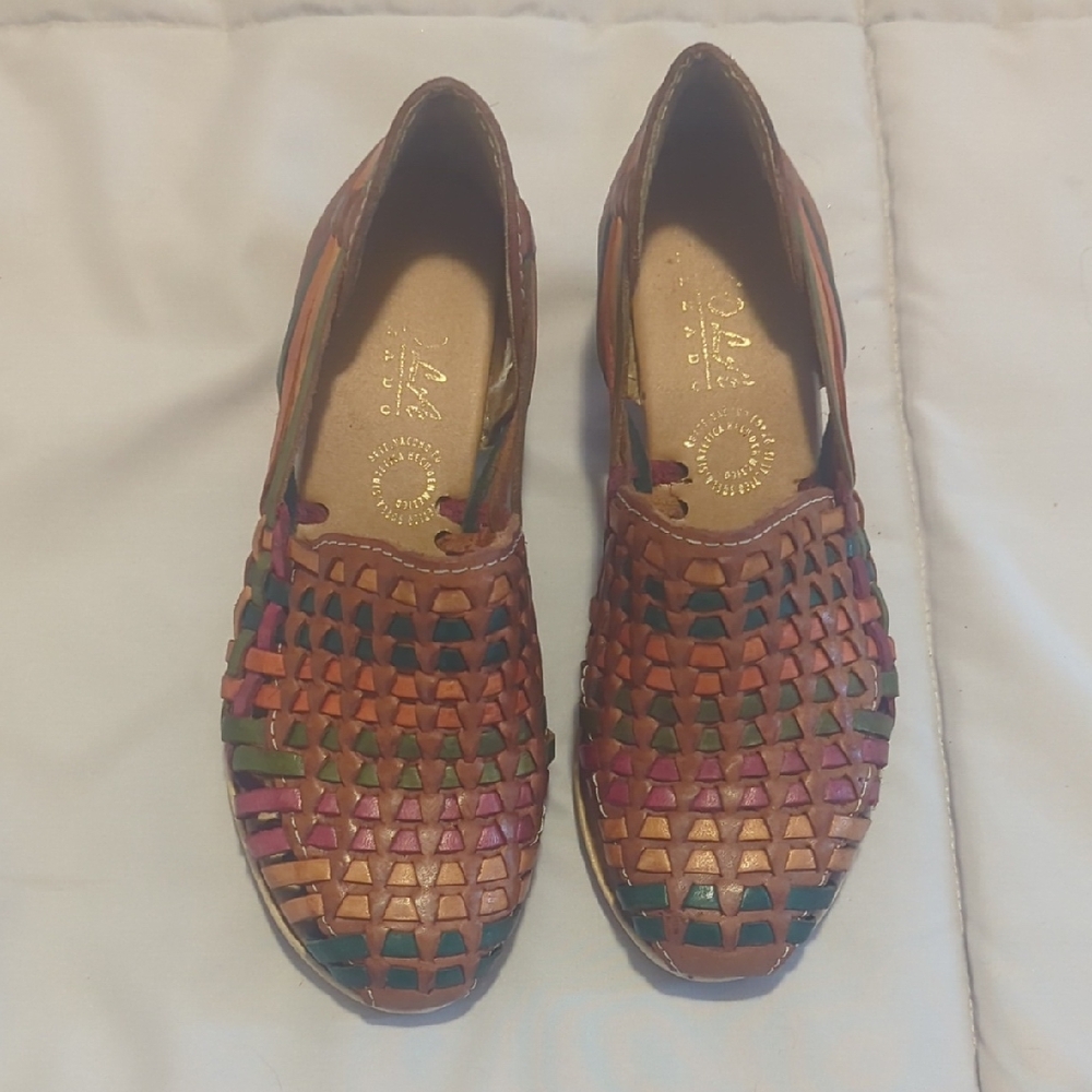 Multicolor Woven Flats by Unknown Brand